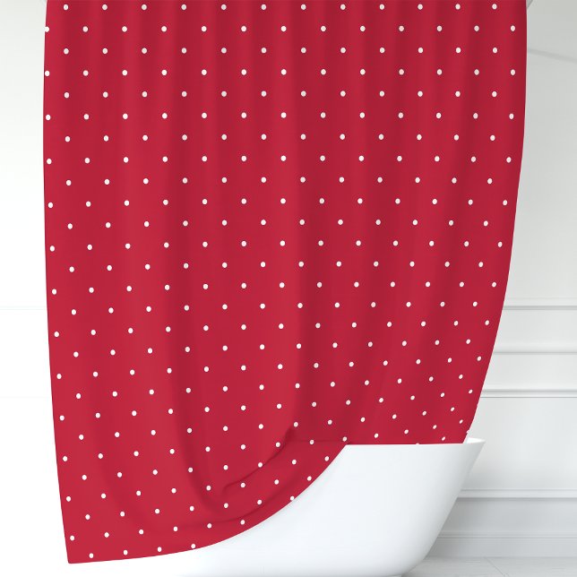 Rideaux De Douche Points rouges et blancs (Créateur téléchargé)