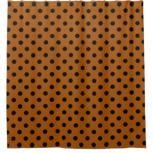 Rideaux De Douche Pois Brown et noirs