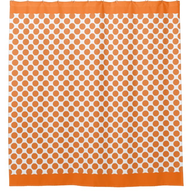 Rideaux De Douche Pois Citrouille Orange (Devant)