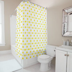 Rideaux De Douche Pois Jaunes, Motif Polka Dot, Points, Pots