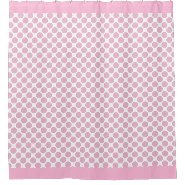 Rideaux De Douche Pois roses Coton Candy (Devant)