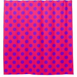 Rideaux De Douche Pois violets sur cerise