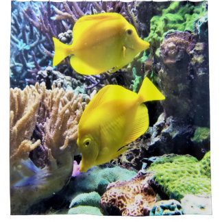 Rideaux De Douche Poisson Hawaïen Tang Jaune