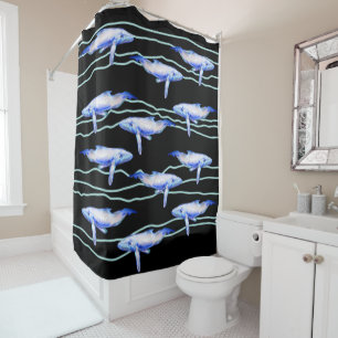 Rideaux De Douche Poissons de baleines
