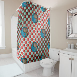 Rideaux De Douche Poissons & Tigre de Terre