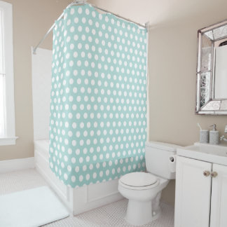 Rideaux De Douche Polka bleu clair bleu clair pastel