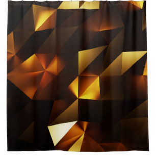 Rideaux De Douche Polygone or : rendu Abstrait 3D