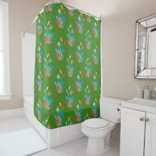 Rideaux De Douche Pompes florales printanières