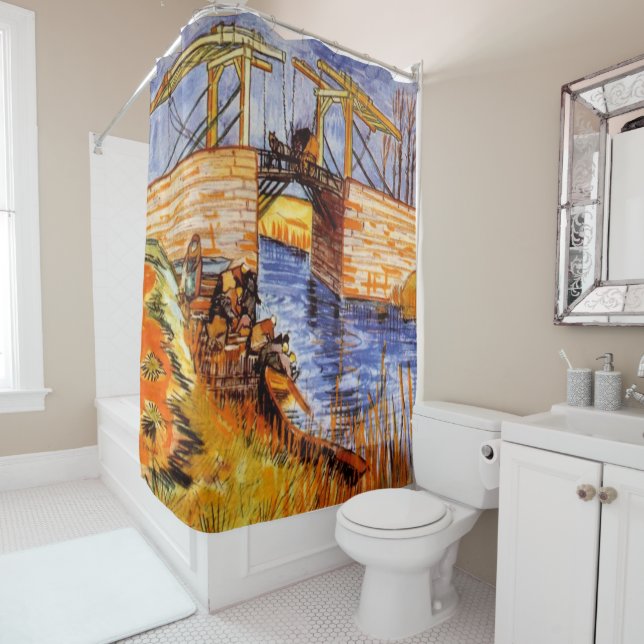 Rideaux De Douche Pont Langlois à Arles par van Gogh (En situation)