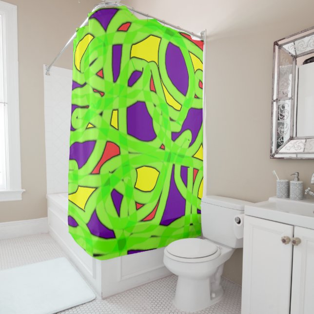 Rideaux De Douche Pop Art Graffiti (En situation)