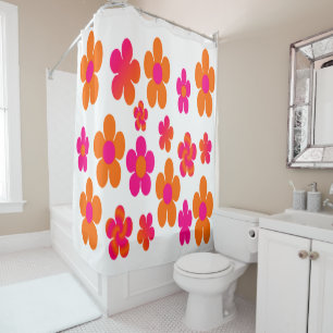 Rideaux De Douche Pop Art rose et orange