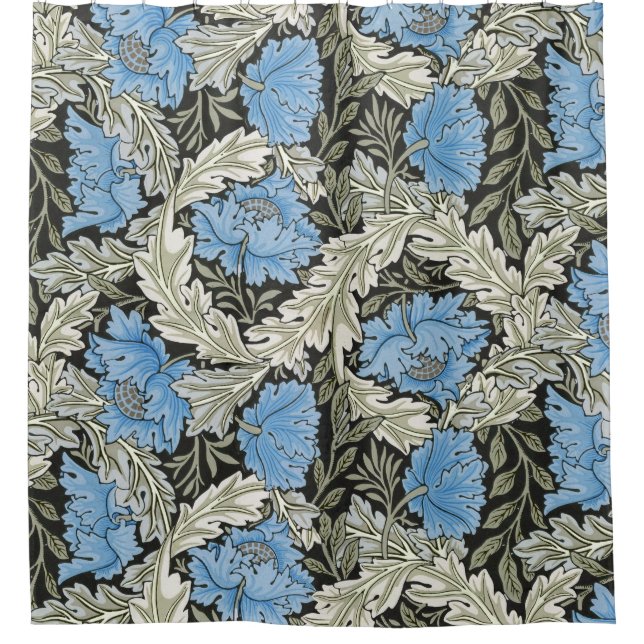 Rideaux De Douche Poppies sauvages bleues William Morris (Devant)