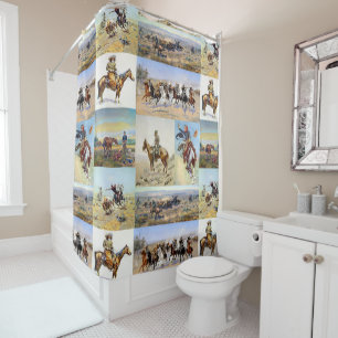 Rideaux De Douche Populaire occidental de cowboy