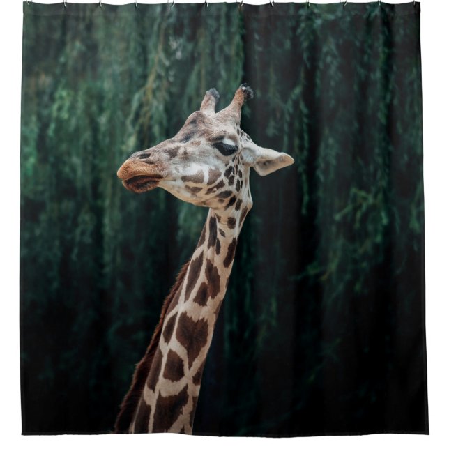 RIDEAUX DE DOUCHE PORTRAIT DE GIRAFFE CUIT (Devant)