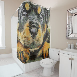 Rideaux De Douche Portrait de marionnettes rotative artistique