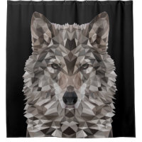 Portrait géométrique Wolf Lone