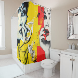 Rideaux De Douche Portrait pop double