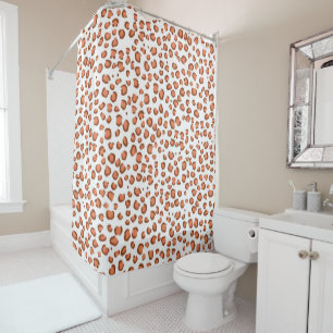 Rideaux De Douche Poster de animal de la neige rouge