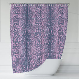Rideaux De Douche Poster de animal de peau de serpent rose