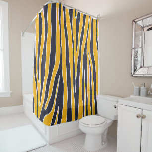 Rideaux De Douche Poster de animal, design moderne, rayures vertical