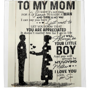 Rideaux De Douche Poster Vertical Son To Mom Bel cadeau