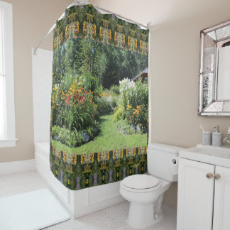 Rideaux De Douche Prenez le chemin de jardin de cottage !