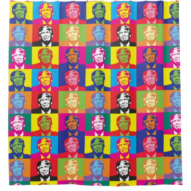 Rideaux De Douche Président Trump Pop Art (Devant)