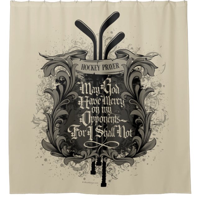 Rideaux De Douche Prière d'hockey (Devant)