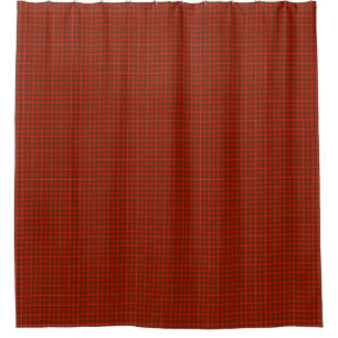 Rideaux De Douche Prince de Rothesay tartan rouge vert plaid