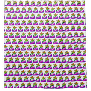 Rideaux De Douche Princesse Couronne arc-en-ciel Emoji Poop
