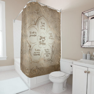 Rideaux De Douche Principes de Reiki - pur d'or de préceptes de