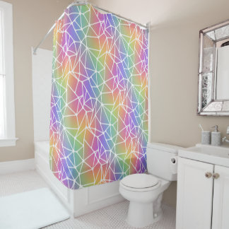 Rideaux De Douche prisme synapse net - toile arc-en-ciel :