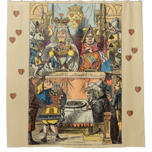 Rideaux De Douche Procès d'Alice du Valet de Cœur Vintage