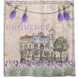 Rideaux De Douche Provence France Lavender Flower Summer Love