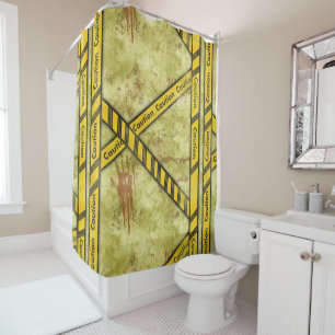 Rideaux De Douche Prudence Tape Horreur Halloween scène de crime