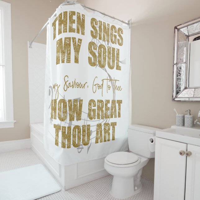 Rideaux De Douche Puis chante mon âme (En situation)