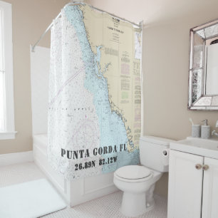 Rideaux De Douche Punta Gorda FL Latitude de Nautical