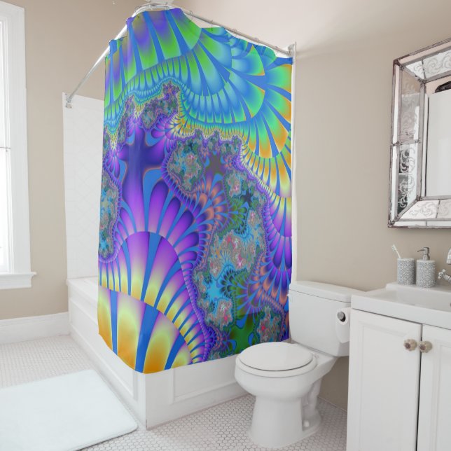 Rideaux De Douche Purple et Blue Melt (En situation)