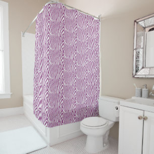RIDEAUX DE DOUCHE PURPLE ZEBRA STRIPE