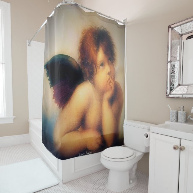 Rideaux De Douche Putti Angel (En situation)