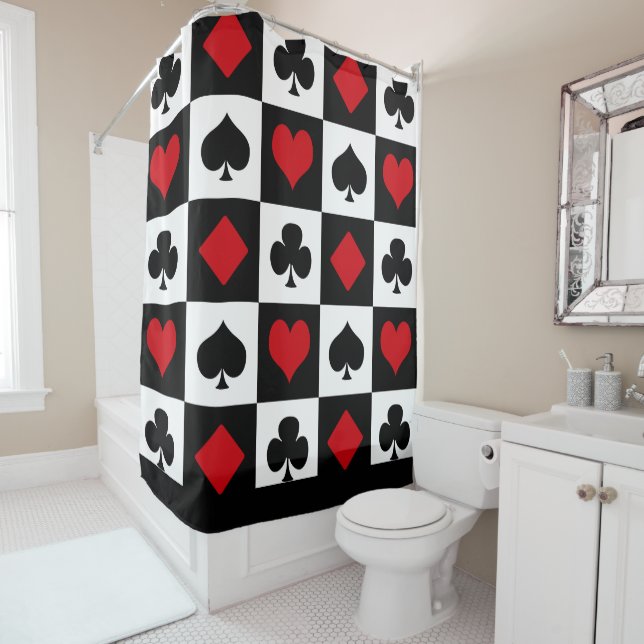 Rideaux De Douche Quatre combinaisons de cartes (En situation)