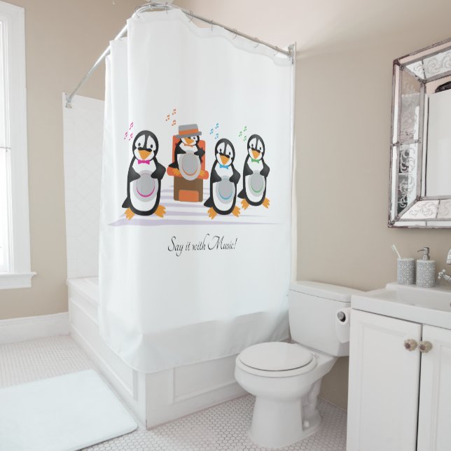 Rideaux De Douche Quatuor Barbershop (En situation)