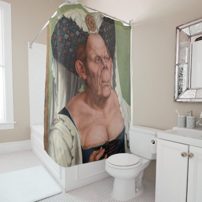 Rideaux De Douche Quentin Matsys - Une Vieille Femme Grotesque (En situation)