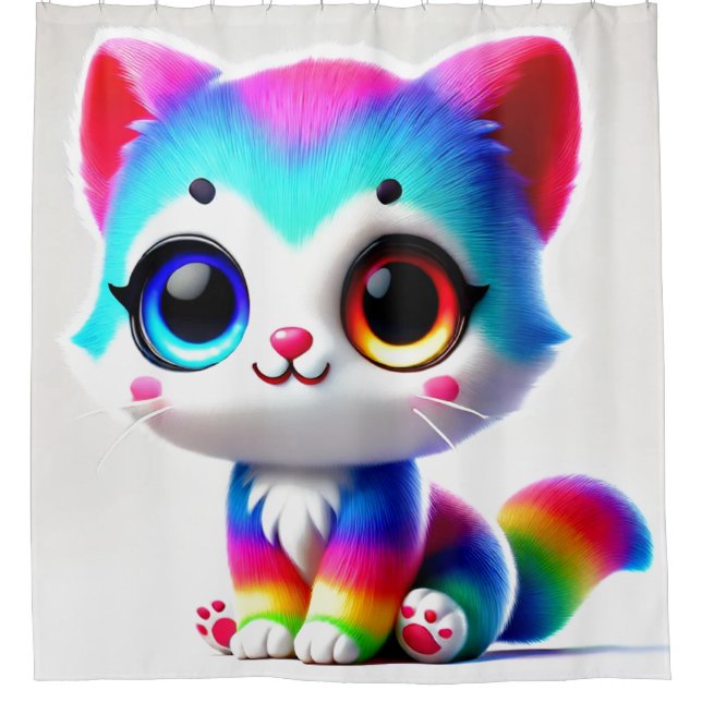 Rideaux De Douche Rainbow Kitten (Devant)