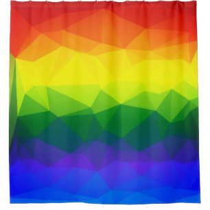 Rideaux De Douche Rainbow Ombre Polygon