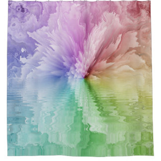 Rideaux De Douche Rainbow Peony Tie Dye Hippie