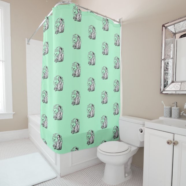 Rideaux De Douche Rasoir traditionnel (En situation)