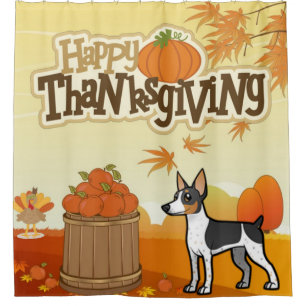 Rideaux De Douche Rat terrier de bon thanksgiving