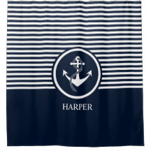 Rayé, moderne, nautique, élégant, monogramme,