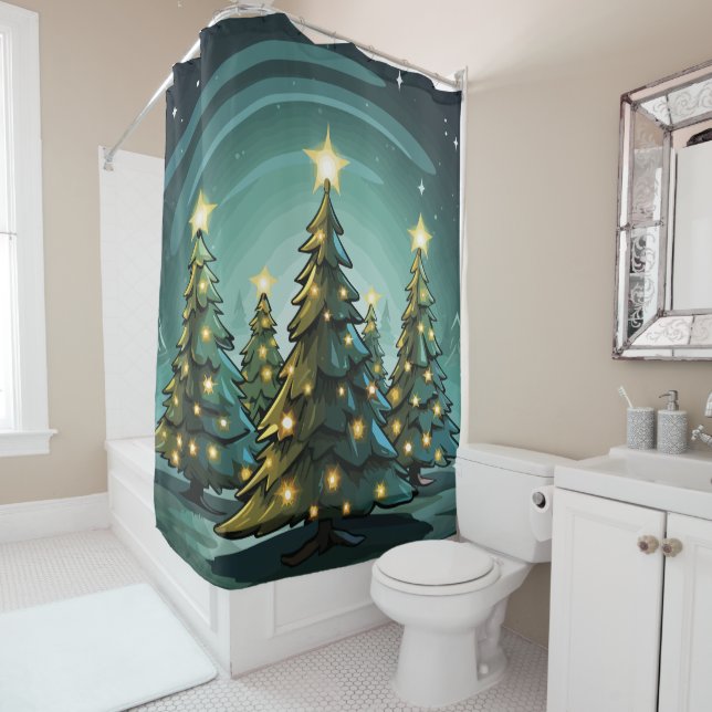 Rideaux De Douche Rayon Tannenbaum (En situation)